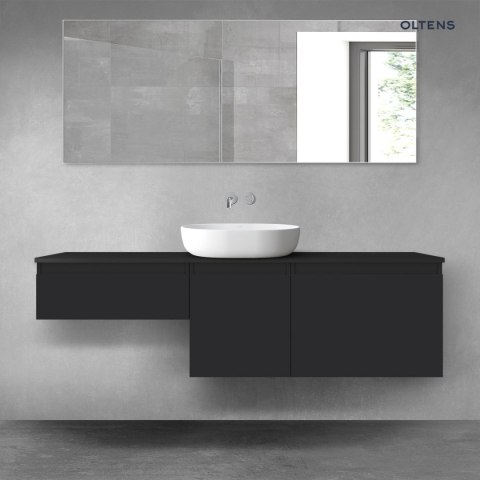 Vernal Oltens Vernal zestaw mebli łazienkowych 160 cm z blatem czarny mat 68431300