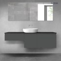 Vernal Oltens Vernal zestaw mebli łazienkowych 160 cm z blatem grafit mat/czarny mat 68433400