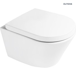 Jog Zestaw Oltens Jog miska WC wisząca PureRim z deską sedesową wolnoopadającą biały 42037000