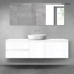 Vernal Oltens Vernal zestaw mebli łazienkowych 160 cm z blatem biały połysk 68408000
