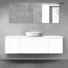 Vernal Oltens Vernal zestaw mebli łazienkowych 160 cm z blatem biały połysk 68470000