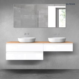 Vernal Oltens Vernal zestaw mebli łazienkowych 180 cm z blatem biały połysk/dąb 68564000