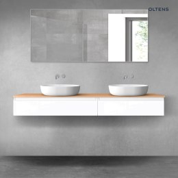 Vernal Oltens Vernal zestaw mebli łazienkowych 180 cm z blatem biały połysk/dąb 68565000