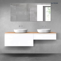 Vernal Oltens Vernal zestaw mebli łazienkowych 180 cm z blatem biały połysk/dąb 68566000