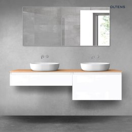 Vernal Oltens Vernal zestaw mebli łazienkowych 180 cm z blatem biały połysk/dąb 68568000