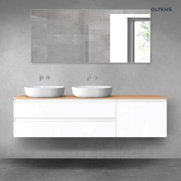 Vernal Oltens Vernal zestaw mebli łazienkowych 180 cm z blatem biały połysk/dąb 68603000