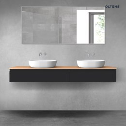 Vernal Oltens Vernal zestaw mebli łazienkowych 180 cm z blatem czarny mat/dąb 68565300