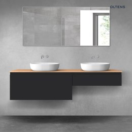 Vernal Oltens Vernal zestaw mebli łazienkowych 180 cm z blatem czarny mat/dąb 68566300