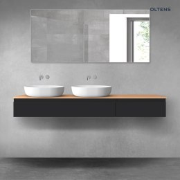 Vernal Oltens Vernal zestaw mebli łazienkowych 180 cm z blatem czarny mat/dąb 68601300