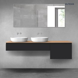Vernal Oltens Vernal zestaw mebli łazienkowych 180 cm z blatem czarny mat/dąb 68604300