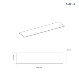 Vernal Oltens Vernal blat 200 cm naszafkowy slim szary mat 63010700