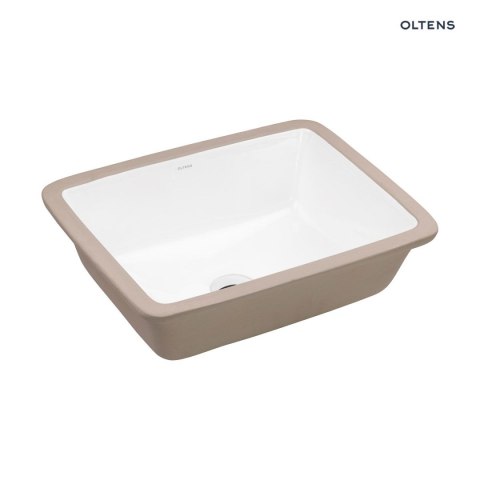 Drammen Oltens Drammen umywalka 48x36,5 cm podblatowa z powłoką SmartClean prostokątna biała 40606000