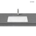 Drammen Oltens Drammen umywalka 48x36,5 cm podblatowa z powłoką SmartClean prostokątna biała 40606000