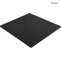 Bergytan Oltens Bergytan brodzik 100x90 cm prostokątny RockSurface czarny mat 15101300