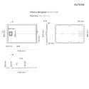 Bergytan Oltens Bergytan brodzik 140x90 cm prostokątny RockSurface biały 15107000