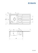 Deante Zlewozmywak stalowy 1.5-komorowy z ociekaczem