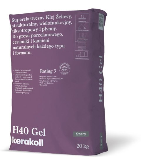 F KERAKOLL H40® Gel Szary 20 kg