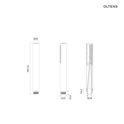 Ume Oltens Ume słuchawka prysznicowa czarny mat 37102300 Ume Oltens Ume słuchawka prysznicowa czarny mat 37102300