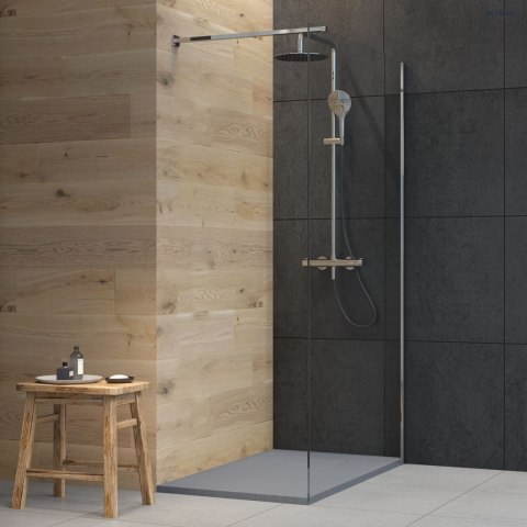 Bergytan Oltens Bergytan brodzik 120x80 cm prostokątny RockSurface szary beton 15103700 Bergytan Oltens Bergytan brodzik 120x80 cm prostokątny RockSurface szary beton 15103700