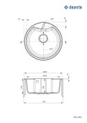 Deante Zlewozmywak granitowy 1-komorowy