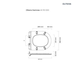 Hamnes Oltens Hamnes deska sedesowa wolnoopadająca Slim twarda biała 45110000