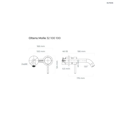 Molle Oltens Molle bateria umywalkowa podtynkowa kompletna chrom 32100100 Molle Oltens Molle bateria umywalkowa podtynkowa kompletna chrom 32100100