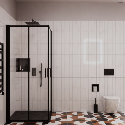 Bergytan Oltens Bergytan brodzik 80x80 cm kwadratowy RockSurface czarny mat 17100300 Bergytan Oltens Bergytan brodzik 80x80 cm kwadratowy RockSurface czarny mat 17100300