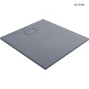 Bergytan Oltens Bergytan brodzik 100x90 cm prostokątny RockSurface szary beton 15101700