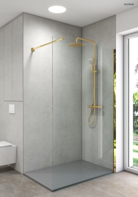 Bergytan Oltens Bergytan brodzik 100x90 cm prostokątny RockSurface szary beton 15101700 Bergytan Oltens Bergytan brodzik 100x90 cm prostokątny RockSurface szary beton 15101700