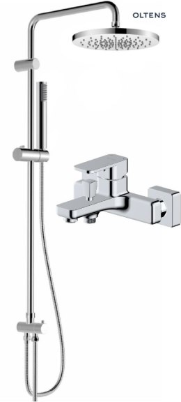 Hadsel Oltens Hadsel zestaw prysznicowy z baterią wannowo-prysznicową ścienną chrom 36054100