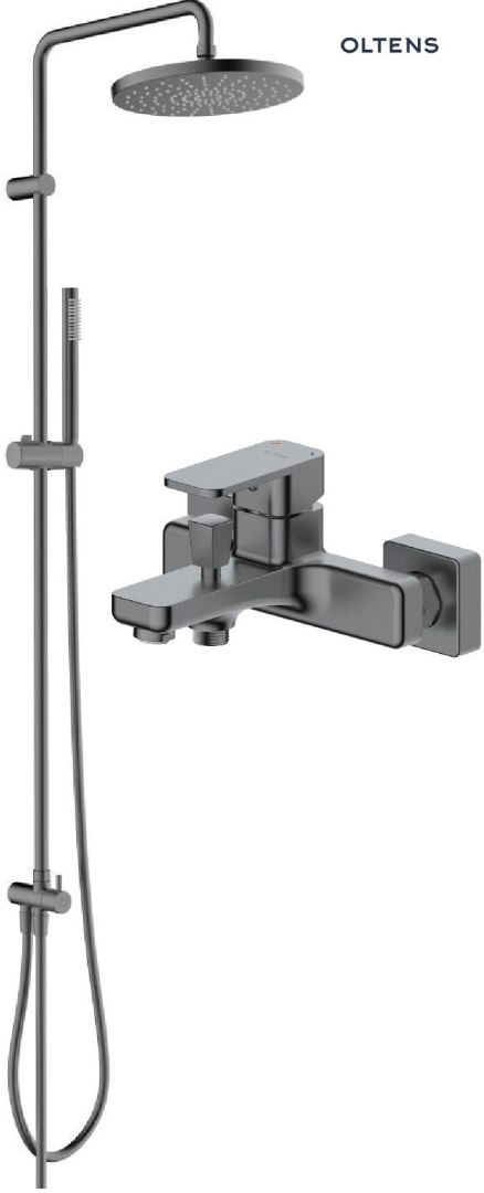 Hadsel Oltens Hadsel zestaw prysznicowy z baterią wannowo-prysznicową ścienną grafit 36054400 Hadsel Oltens Hadsel zestaw prysznicowy z baterią wannowo-prysznicową ścienną grafit 36054400