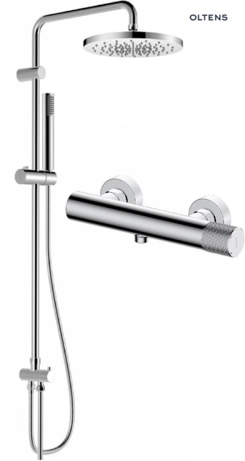 Hamnes Oltens Hamnes zestaw prysznicowy z baterią prysznicową ścienną chrom 36051100 Hamnes Oltens Hamnes zestaw prysznicowy z baterią prysznicową ścienną chrom 36051100