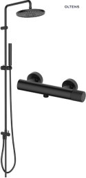 Hamnes Oltens Hamnes zestaw prysznicowy z baterią prysznicową ścienną czarny mat 36051300