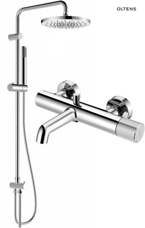 Hamnes Oltens Hamnes zestaw prysznicowy z baterią wannowo-prysznicową ścienną chrom 36047100 Hamnes Oltens Hamnes zestaw prysznicowy z baterią wannowo-prysznicową ścienną chrom 36047100