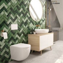 Hamnes Zestaw Oltens Hamnes miska WC wisząca PureRim z powłoką SmartClean z deską wolnoopadającą 42514000