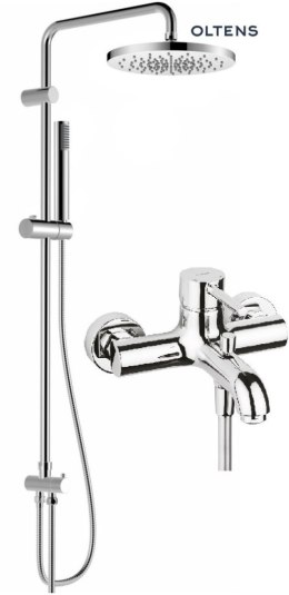 Molle Oltens Molle zestaw prysznicowy z baterią wannowo-prysznicową ścienną chrom 36046100