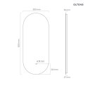 Nordlis Oltens Nordlis lustro 50x120 cm owalne z oświetleniem LED i systemem Klarglas 64114000
