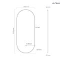 Nordlis Oltens Nordlis lustro 50x120 cm owalne z oświetleniem LED i systemem Klarglas 64114300