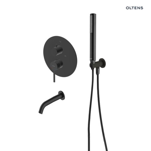 Rann Zestaw Oltens Rann zestaw wannowo-prysznicowy podtynkowy czarny mat 36632300 Rann Zestaw Oltens Rann zestaw wannowo-prysznicowy podtynkowy czarny mat 36632300