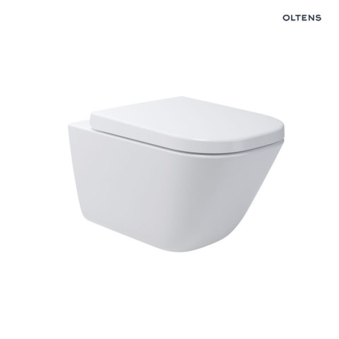 Hadsel Zestaw Oltens Hadsel miska wisząca PureRim z deską wolnoopadającą twardą biała 42040000 Hadsel Zestaw Oltens Hadsel miska wisząca PureRim z deską wolnoopadającą twardą biała 42040000