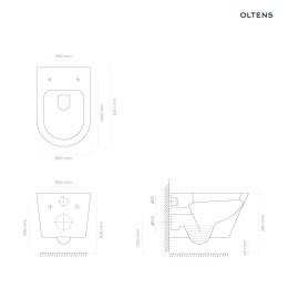 Jog Stille Oltens Jog Stille miska WC wisząca PureRim SmartClean biały połysk 42528000
