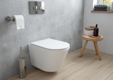 Jog Stille Oltens Jog Stille miska WC wisząca PureRim SmartClean biały połysk 42528000 Jog Stille Oltens Jog Stille miska WC wisząca PureRim SmartClean biały połysk 42528000