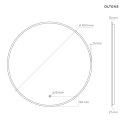 Nordlis Oltens Nordlis lustro 100 cm okrągłe z oświetleniem LED i systemem Klarglas 64102000