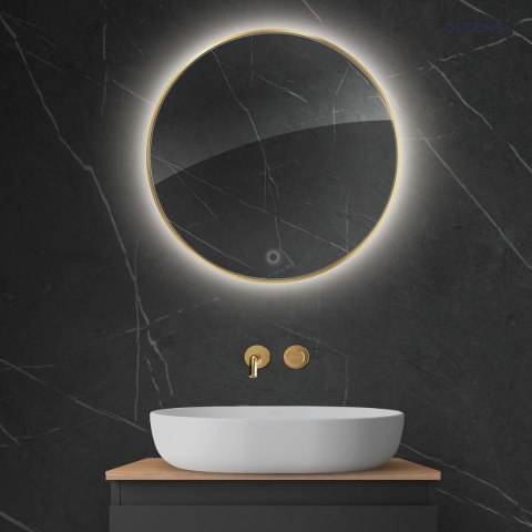 Nordlis Oltens Nordlis lustro 60 cm okrągłe z oświetleniem LED i systemem Klarglas 64108800 Nordlis Oltens Nordlis lustro 60 cm okrągłe z oświetleniem LED i systemem Klarglas 64108800