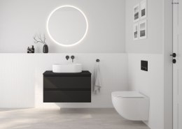 Nordlis Oltens Nordlis lustro 80 cm okrągłe z oświetleniem LED i systemem Klarglas 64101000