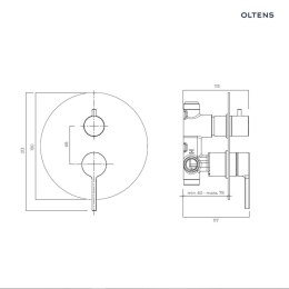 Rann Oltens Rann bateria wannowo-prysznicowa podtynkowa chrom 34111100