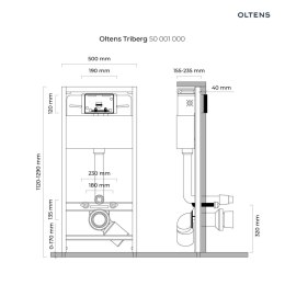 Triberg Oltens Triberg stelaż podtynkowy do miski wc wiszącej 50001000