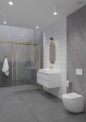 Atran Oltens Atran (S) zestaw prysznicowy termostatyczny z deszczownicą złoty połysk 36501800