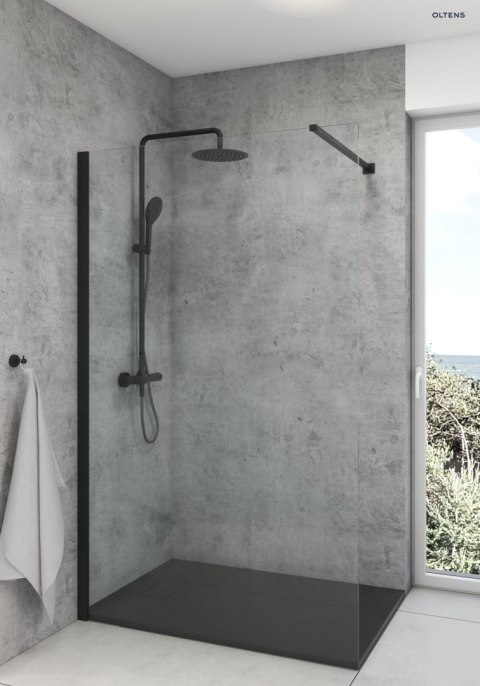 Bergytan Oltens Bergytan brodzik 120x90 cm prostokątny RockSurface czarny mat 15104300 Bergytan Oltens Bergytan brodzik 120x90 cm prostokątny RockSurface czarny mat 15104300