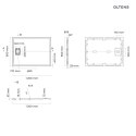 Bergytan Oltens Bergytan brodzik prostokątny 120x90 cm RockSurface kaszmir 15104900
